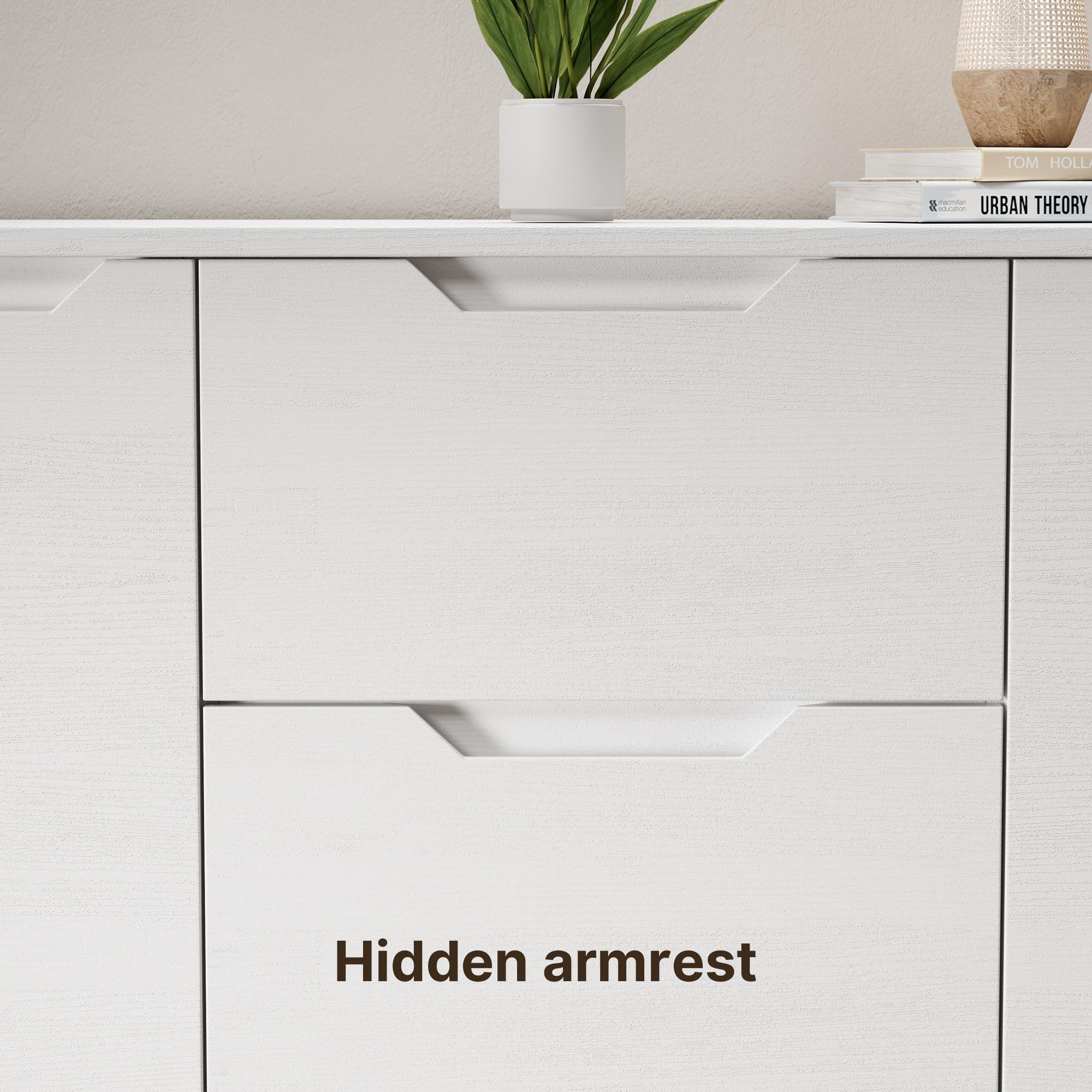 Bealife AP115 Sideboards mit 2 Türen und 3 Schubladen, viel Stauraum, wasserfest und kippsicher für geräumige Wohnzimmer und Badezimmer