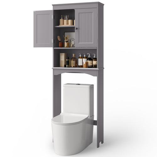 Bealife AP12 Badezimmerschrank，Badezimmer Hochschrank， Badregal Toilettenschrank mit Ablagen,Badmöbel