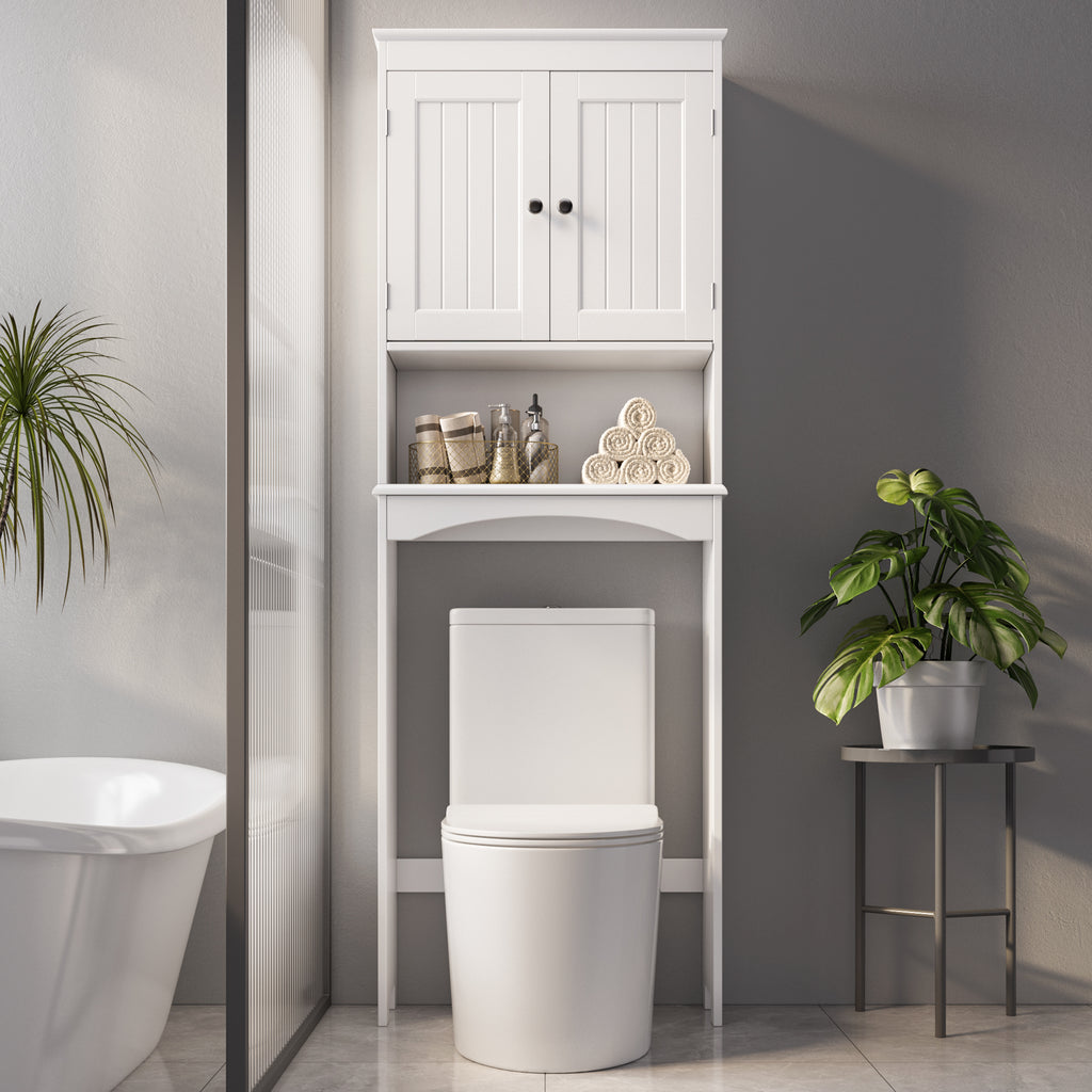 Bealife AP12 Badezimmerschrank，Badezimmer Hochschrank， Badregal Toilettenschrank mit Ablagen,Badmöbel