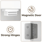 Bealife AP12 Badezimmerschrank，Badezimmer Hochschrank， Badregal Toilettenschrank mit Ablagen,Badmöbel