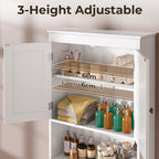 Bealife AP12 Badezimmerschrank，Badezimmer Hochschrank， Badregal Toilettenschrank mit Ablagen,Badmöbel