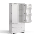 Bealife AP28 Sideboard hoher Küchenschrank mit 2 Schubladen und 2 Türen, auch als Vorratsschrank