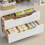 Bealife AP28 Sideboard hoher Küchenschrank mit 2 Schubladen und 2 Türen, auch als Vorratsschrank