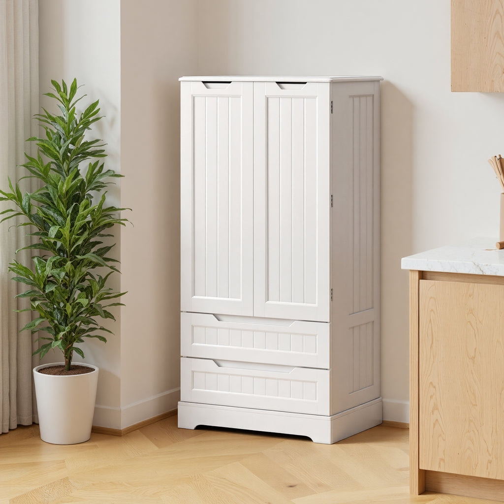 Bealife AP28 Sideboard hoher Küchenschrank mit 2 Schubladen und 2 Türen, auch als Vorratsschrank