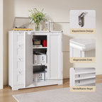 Bealife AP67 Badezimmerschrank 4 Schubladen und 2 Türen Höhenverstellbar