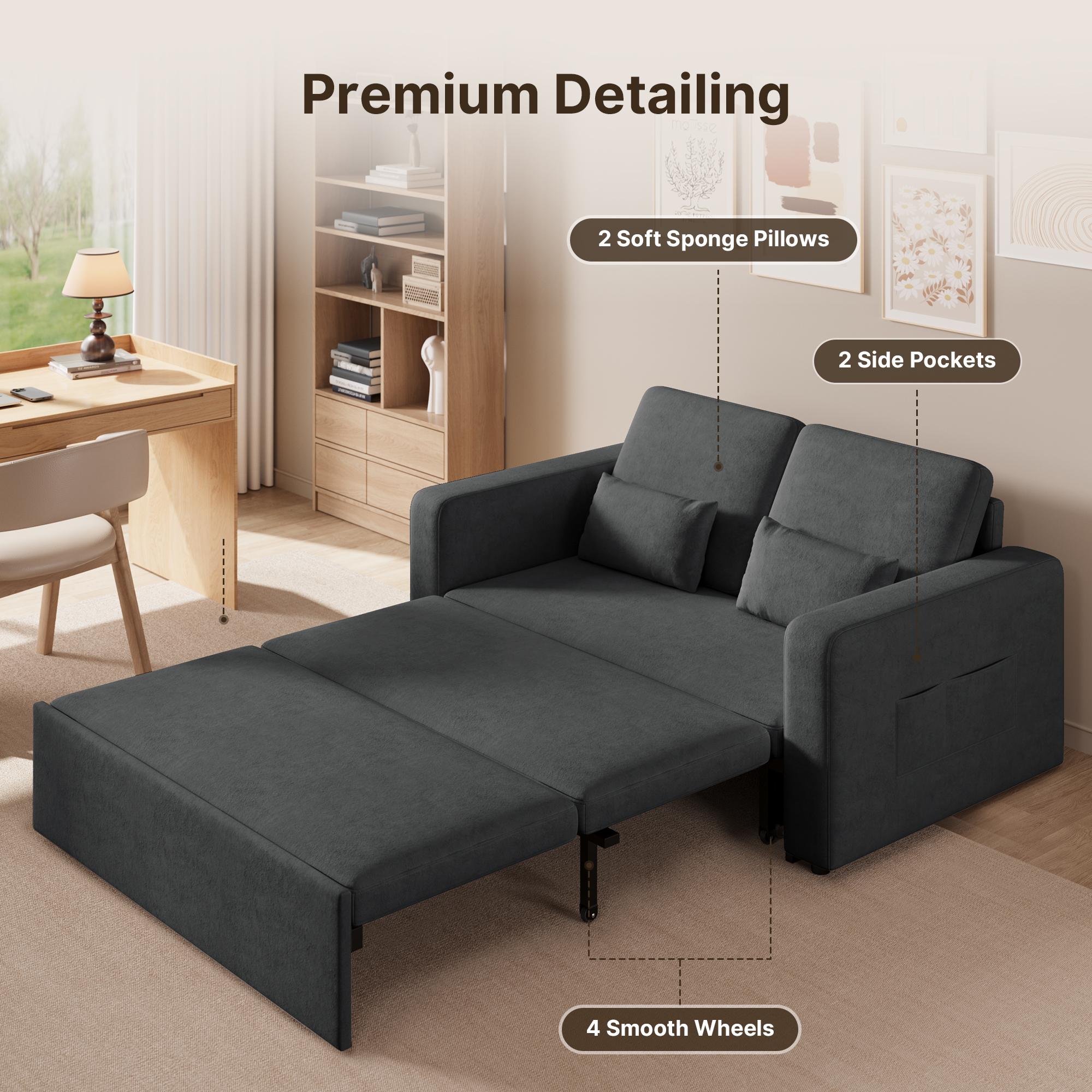 Bealife AR28 Sofa mit Schlaffunktion 147x82 cm -Ausziehbett - Chenillestoff