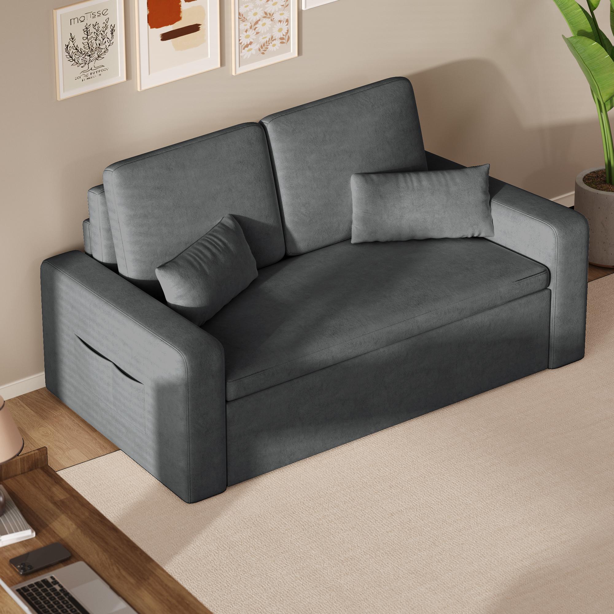 Bealife AR28 Sofa mit Schlaffunktion 147x82 cm -Ausziehbett - Chenillestoff