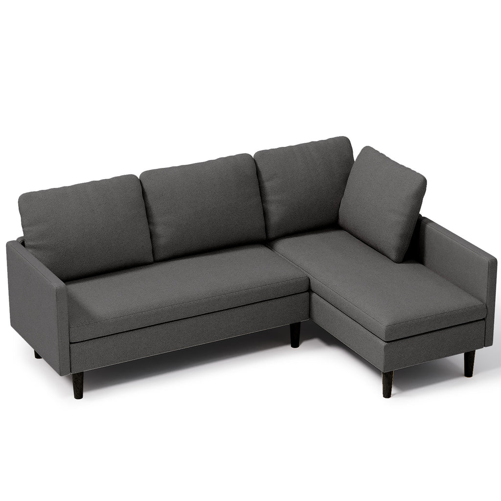 Bealife AR104 Ecksofa mit Schlaffunktion, 3-Sitzer L-Form Sofa mit Rückenlehne für Wohnzimmer
