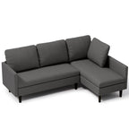 Bealife AR104 Ecksofa mit Schlaffunktion, 3-Sitzer L-Form Sofa mit Rückenlehne für Wohnzimmer