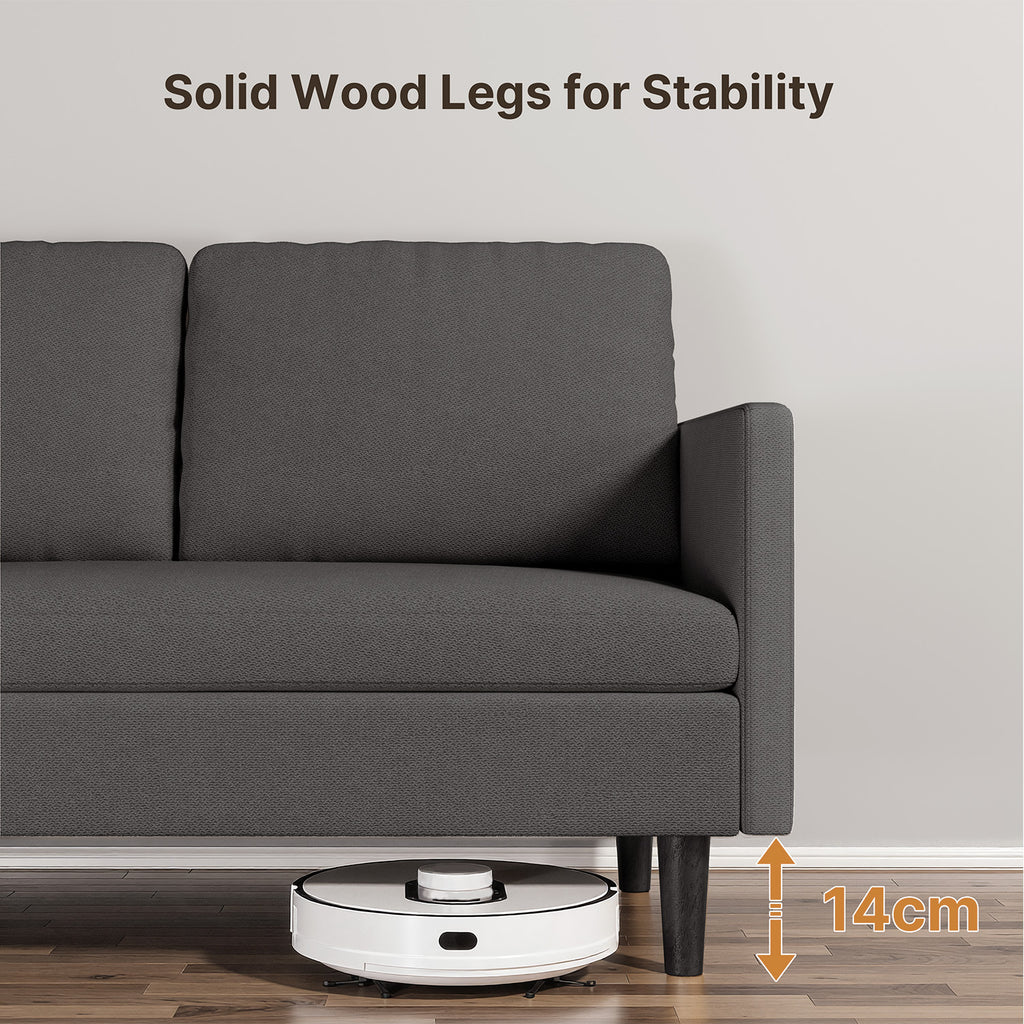 Bealife AR104 Ecksofa mit Schlaffunktion, 3-Sitzer L-Form Sofa mit Rückenlehne für Wohnzimmer