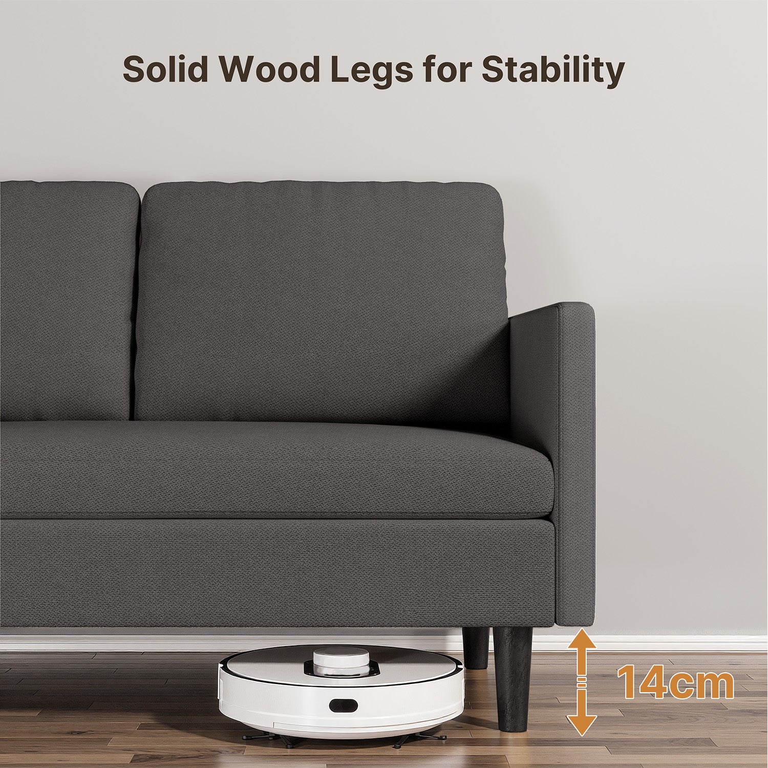 Bealife AR104 Ecksofa mit Schlaffunktion, 3-Sitzer L-Form Sofa mit Rückenlehne für Wohnzimmer