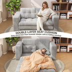 Bealife AR39 Schlafsofas Konvertierbar mit schlaffunktion, Cord Sofa 150cm with Backrest für kleine räume