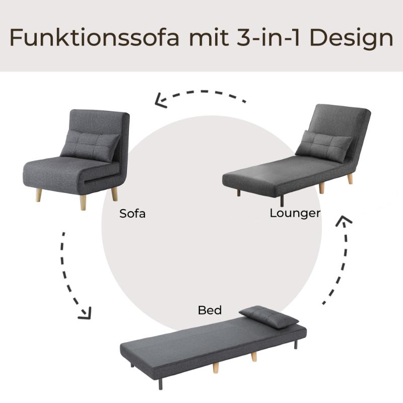 Bealife AR50 Klappsofa mit verstellbarer Rückenlehne
