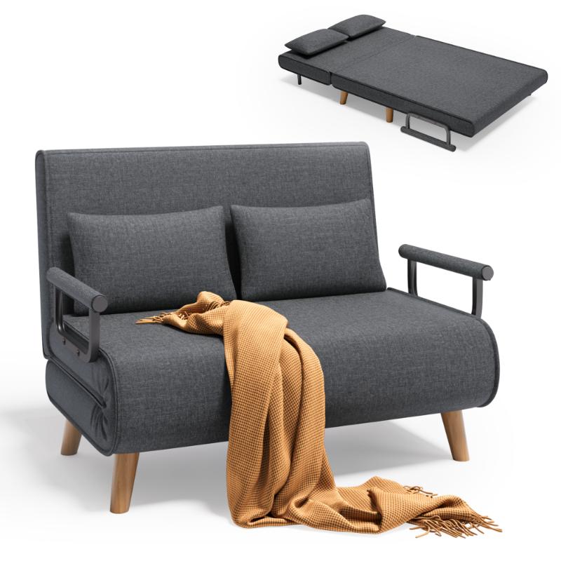 Bealife AR51 Doppel Klappsofa 6-stufig verstellbares , 2-in-1 mit Doppelkissen