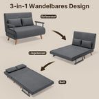 Bealife AR51 Doppel Klappsofa 6-stufig verstellbares , 2-in-1 mit Doppelkissen