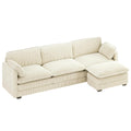 Bealife AR88 Modulares ecksofa platzsparend, 2-Sitzer cord kleines sofa mit Ottomane