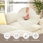 Bealife AR88 Modulares ecksofa platzsparend, 2-Sitzer cord kleines sofa mit Ottomane