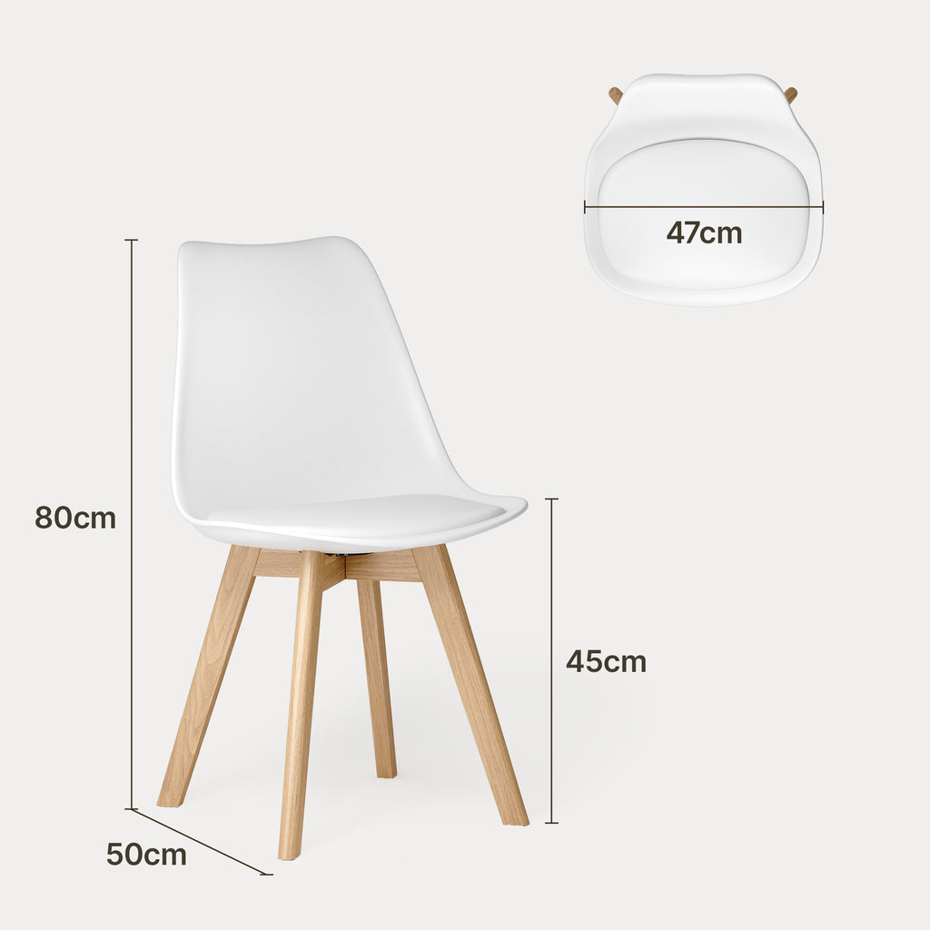 Bealife TB18 Esszimmer Stühle 2er-, 4er- und 6er-Set，Ergonomischen Stühle im skandinavischen Stil für Esszimmer Arbeitszimmer & Schminktisch