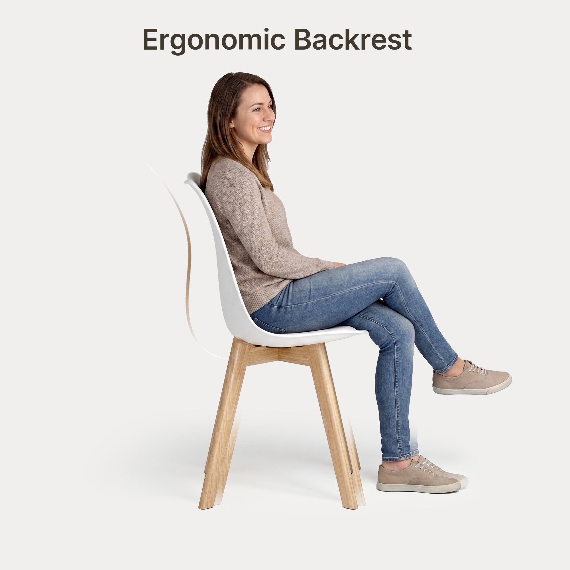 Bealife TB18 Esszimmer Stühle 2er-, 4er- und 6er-Set，Ergonomischen Stühle im skandinavischen Stil für Esszimmer Arbeitszimmer & Schminktisch