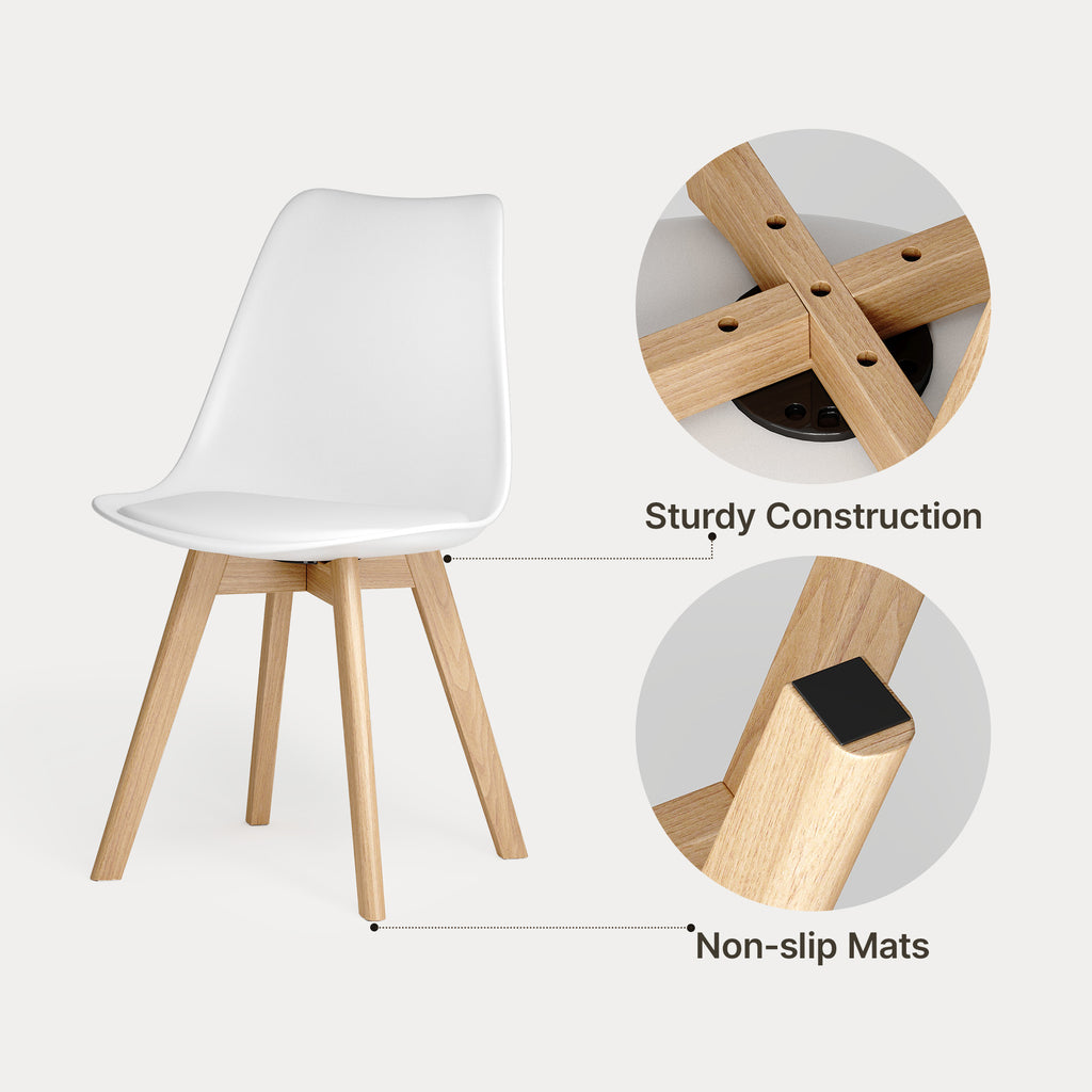 Bealife TB18 Esszimmer Stühle 2er-, 4er- und 6er-Set，Ergonomischen Stühle im skandinavischen Stil für Esszimmer Arbeitszimmer & Schminktisch