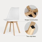 Bealife TB18 Esszimmer Stühle 2er-, 4er- und 6er-Set，Ergonomischen Stühle im skandinavischen Stil für Esszimmer Arbeitszimmer & Schminktisch