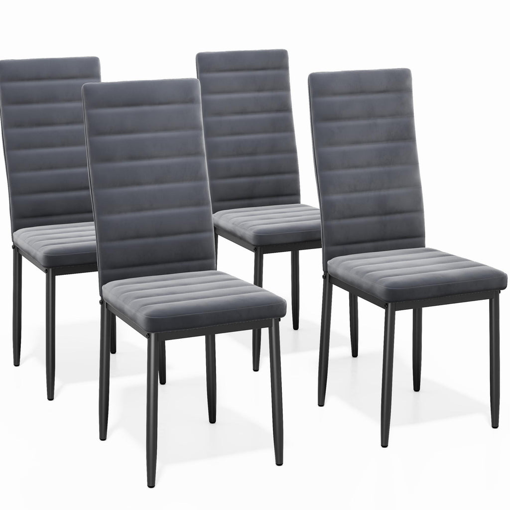 Bealife TB40 Wildleder Esszimmer Stühle 4er Set, mit einer ergonomischen hohen Rückenlehne
