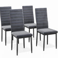 Bealife TB40 Wildleder Esszimmer Stühle 4er Set, mit einer ergonomischen hohen Rückenlehne