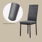 Bealife TB40 Wildleder Esszimmer Stühle 4er Set, mit einer ergonomischen hohen Rückenlehne