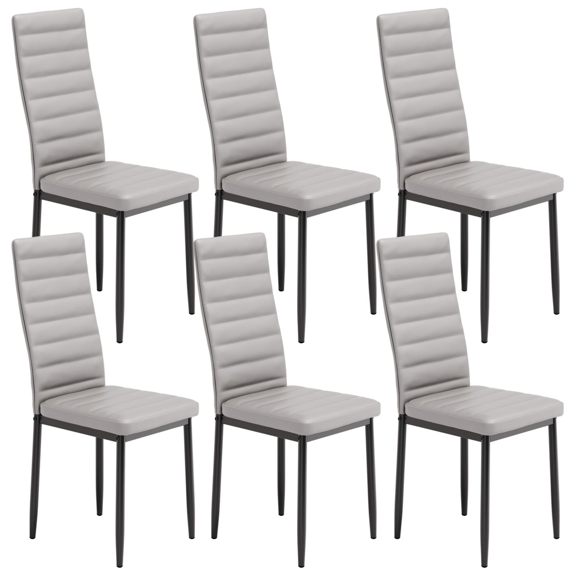 Bealife TB12 Kunstleder Esszimmer Stühle Set 4er oder 6er–  mit hoher Rückenlehne & ergonomischem Design