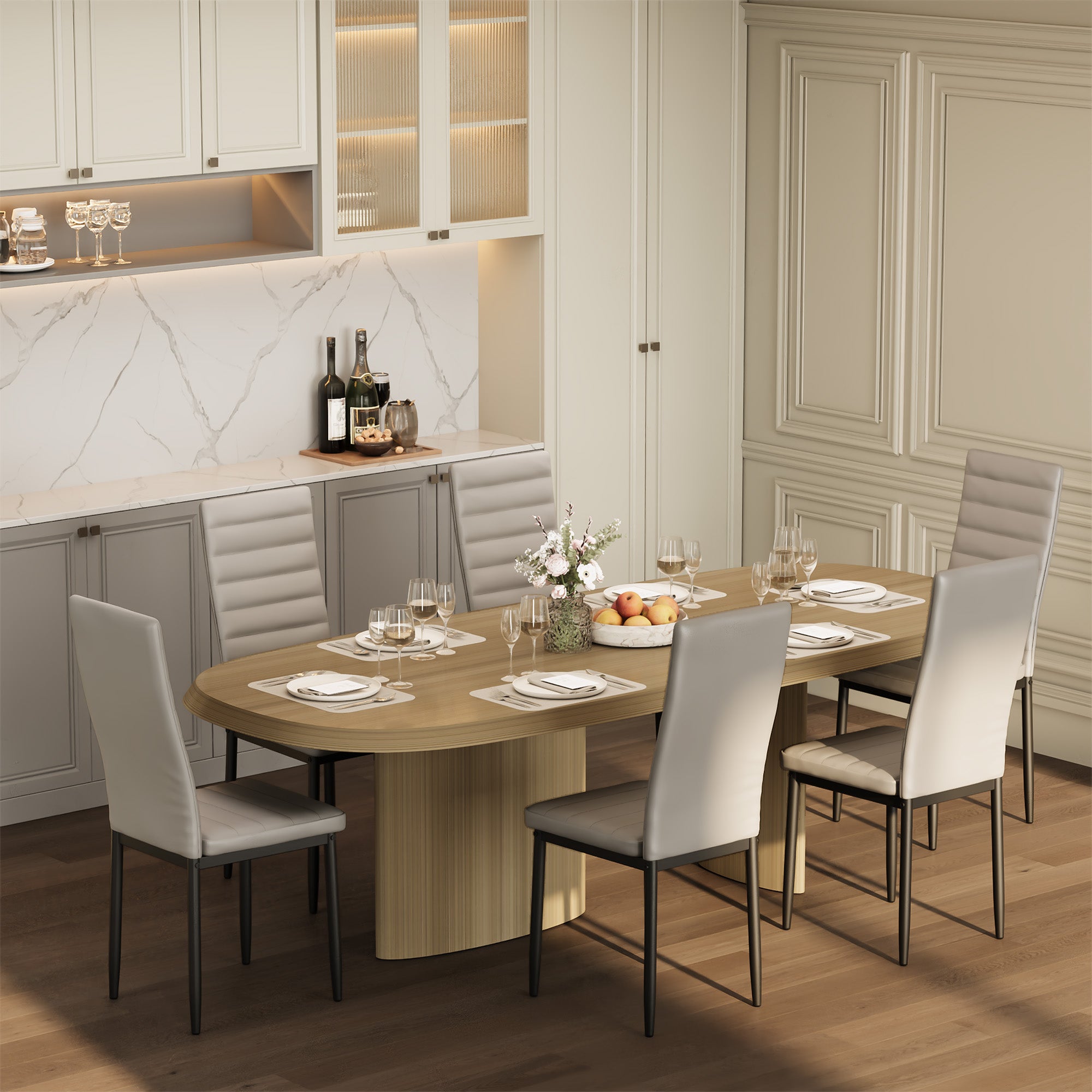 Bealife TB12 Kunstleder Esszimmer Stühle Set 4er oder 6er–  mit hoher Rückenlehne & ergonomischem Design