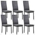 Bealife TB41 Esszimmer Stühle 6er Set aus Wildleder, mit hoher Rückenlehne & ergonomischem Design