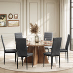 Bealife TB41 Esszimmer Stühle 6er Set aus Wildleder, mit hoher Rückenlehne & ergonomischem Design