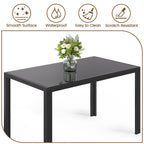 Bealife TB40 Rechteckiger Esstisch mit gehärtetem-Glas Tischplatte 120×70cm, wasserdicht und Hitzebeständig für kleine küche esszimmer
