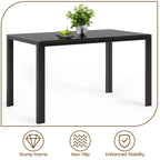 Bealife TB40 Rechteckiger Esstisch mit gehärtetem-Glas Tischplatte 120×70cm, wasserdicht und Hitzebeständig für kleine küche esszimmer