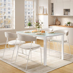 Bealife TB41 Rechteckiger Esstisch mit gehärtetem-Glas Tischplatte 130×70cm, wasserdicht und Hitzebeständig für kleine küche esszimmer