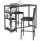 Bealife TB51 Bartisch Set für 2 Personen, 2 gepolsterte Hocker and 1 Bartisch für Küche/Bistro