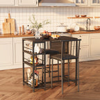 Bealife TB51 Bartisch Set für 2 Personen, 2 gepolsterte Hocker and 1 Bartisch für Küche/Bistro