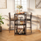 Bealife TB51 Bartisch Set für 2 Personen, 2 gepolsterte Hocker and 1 Bartisch für Küche/Bistro