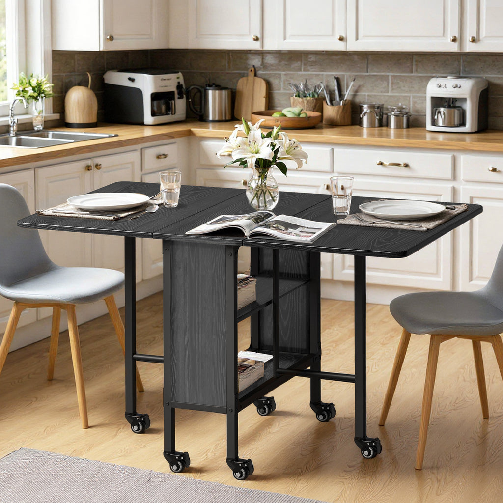 Bealife TB66 3-in-1 Klappbarer Esstisch, küchenwagen mit rollen für kleine Küchen Esszimmer Homeoffice
