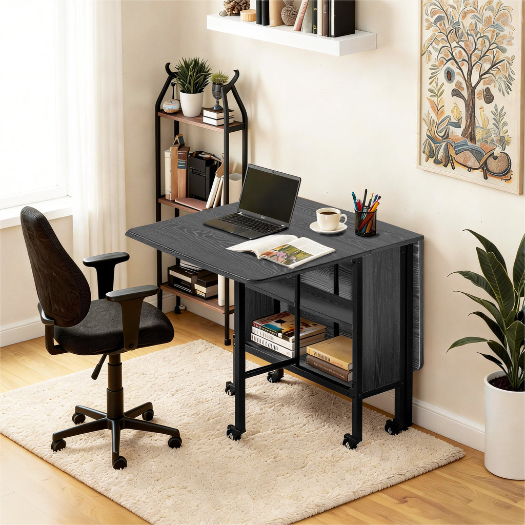 Bealife TB66 3-in-1 Klappbarer Esstisch, küchenwagen mit rollen für kleine Küchen Esszimmer Homeoffice